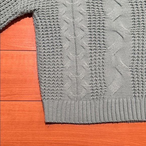 Cozy Teal Cable Knit Sweater - Picture 6 of 7